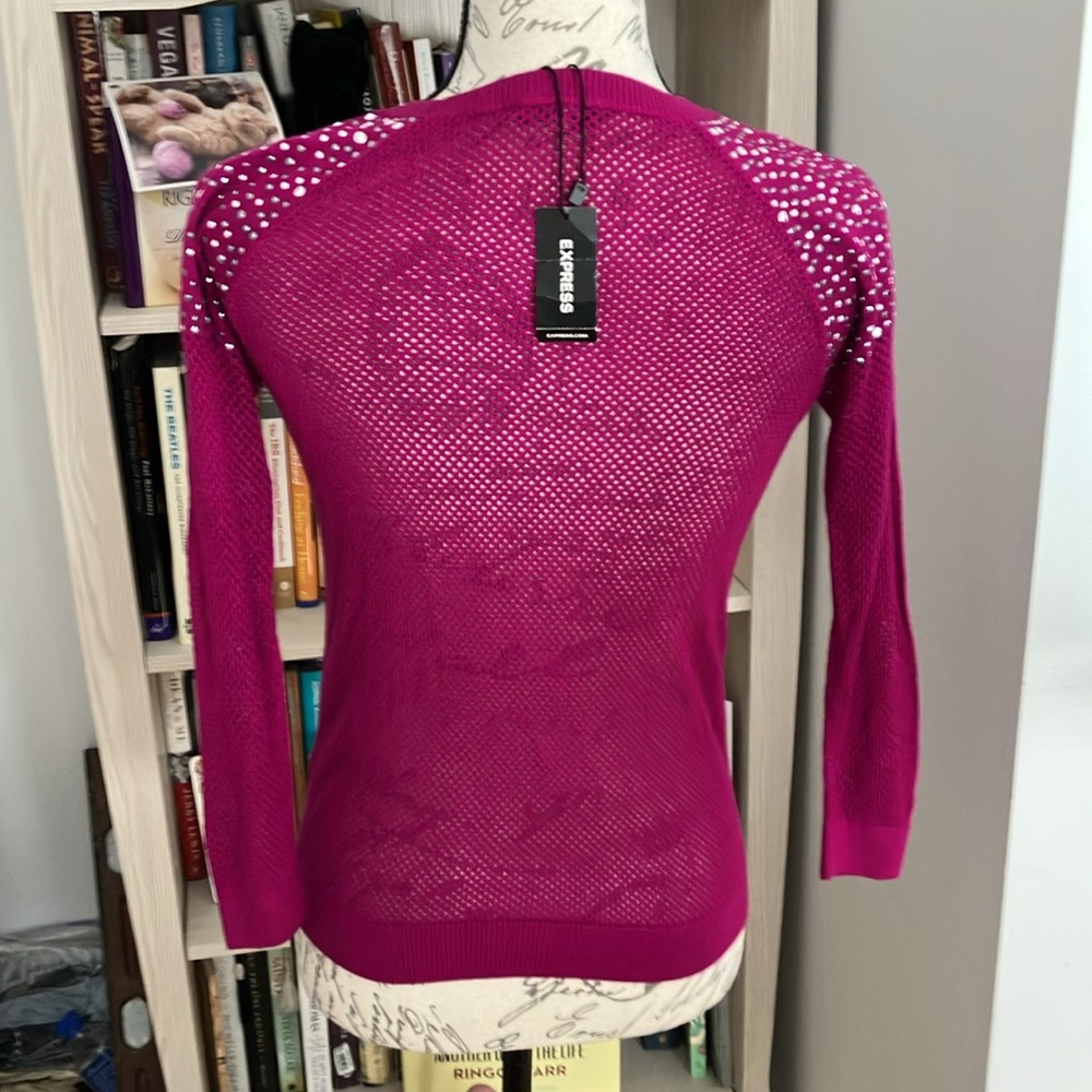 Express Embellished Rayon Top - Picture 4 of 11